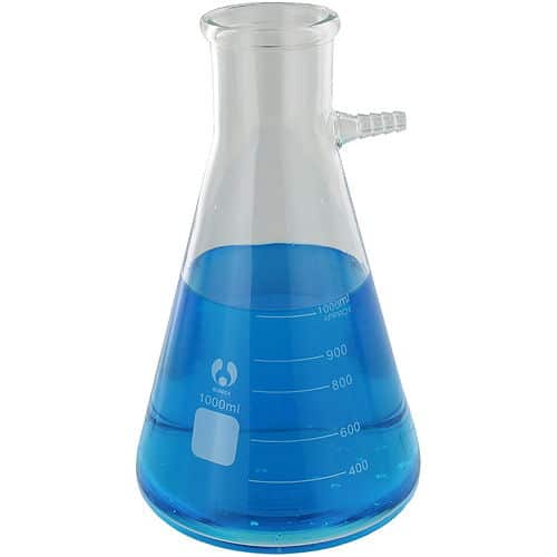 Glass filtering funnel flask