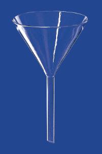 Funnel, Glass 100mm D, Stemm 10mm