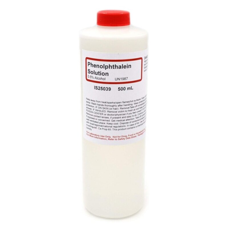 Phenolphthalein Indicator AR 500ml - Image 2