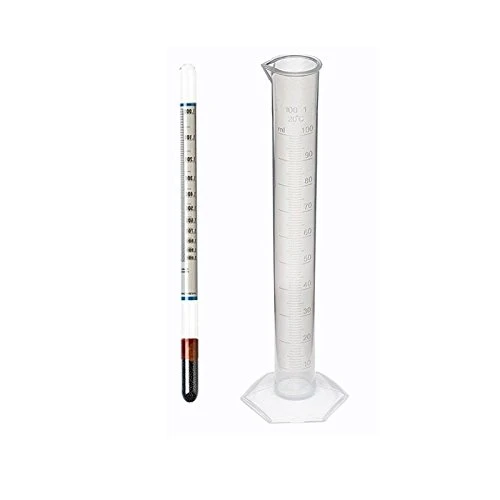 Dydrometer and Measuring Cylinder Alcoholmeter 0-100%