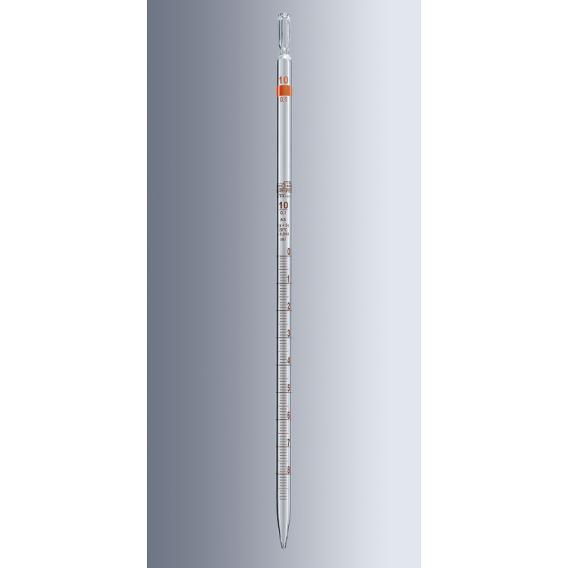 Graduated pipette scaled
