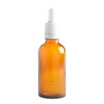 Dropper Bottles-Amber-White Lids