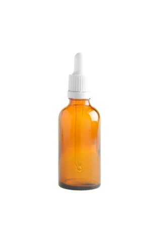 Dropper Bottles-Amber-White Lids