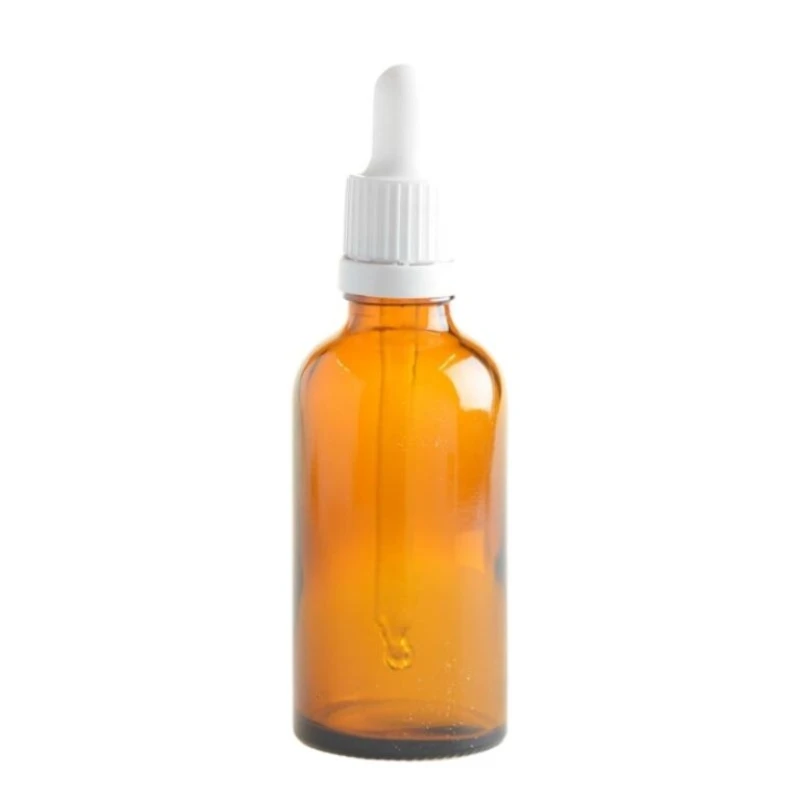 Dropper Bottles-Amber-White Lids - Image 2