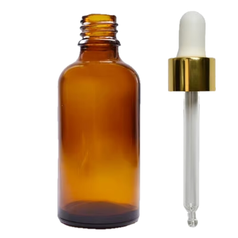 Dropper Bottles Amber Gold Pipettes