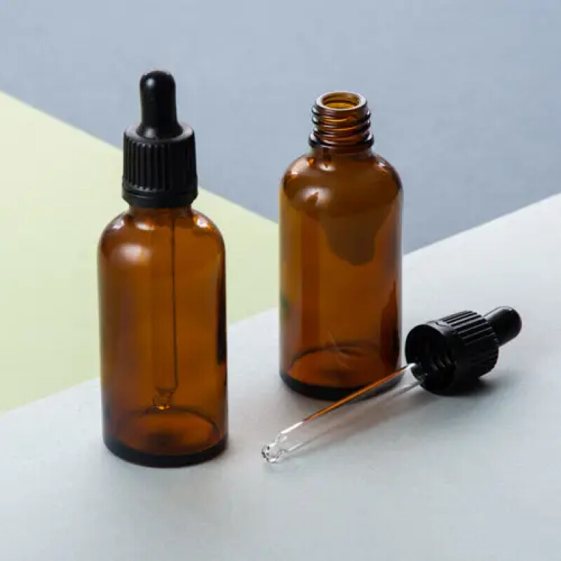 Dropper Bottles Amber White Lid