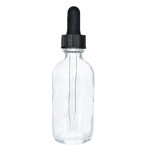 Dropper Bottles Clear-Black Lids