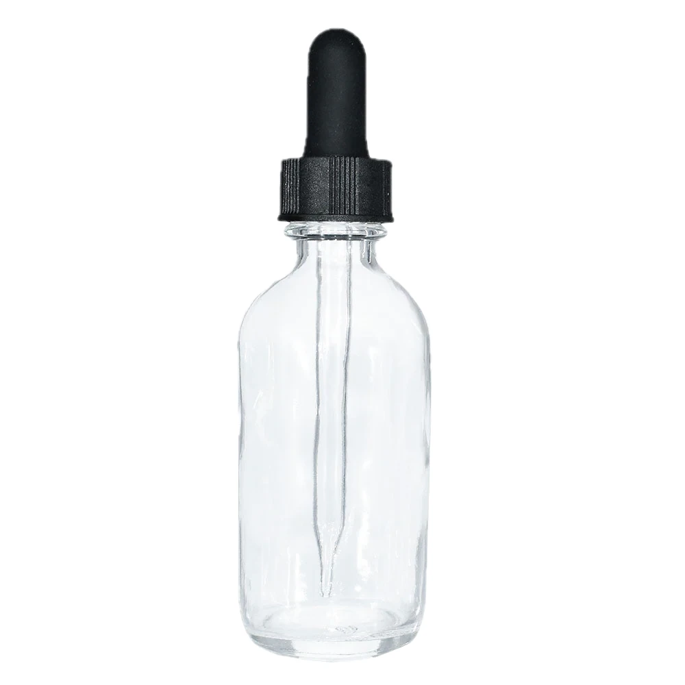 Dropper Bottles Clear-Black Lid Dropper Bottles Clear-Black Lids