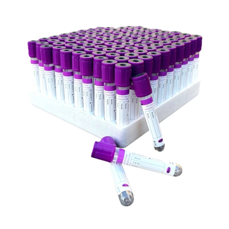 Vacucare Blood Collection Tubes Purple Top EDTA k2 6ml