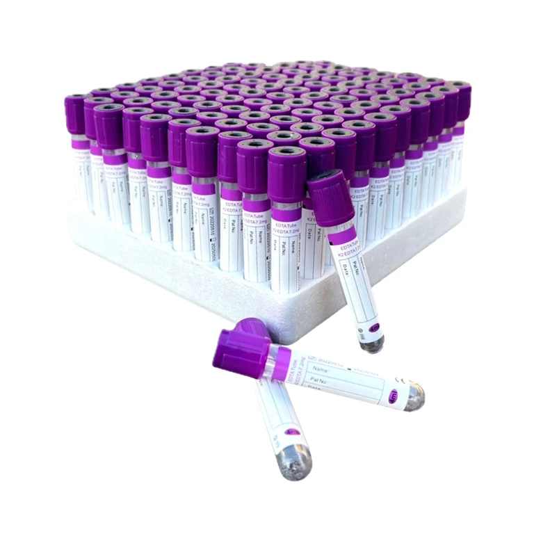 Vacucare Blood Collection Tubes Purple Top EDTA k2 6ml Vacucare Blood Collection Tubes Purple Top EDTA k2 6ml