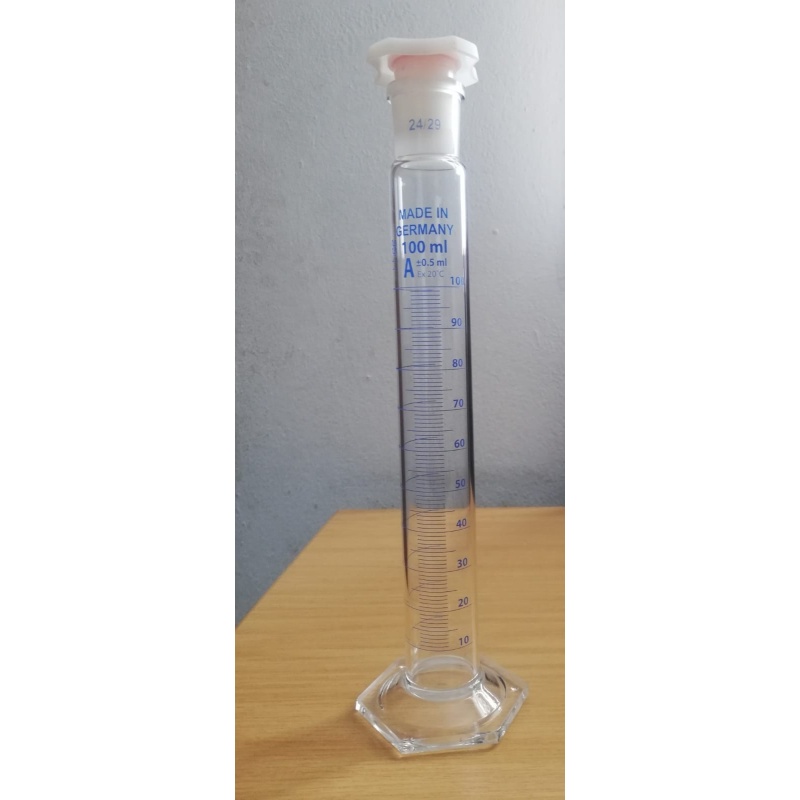Stoppered Glass Measuring Cylinder With Stoppers 100ML 1 scaled