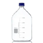 Laboratory Bottles With Blue Cap